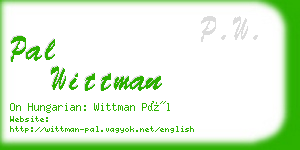 pal wittman business card